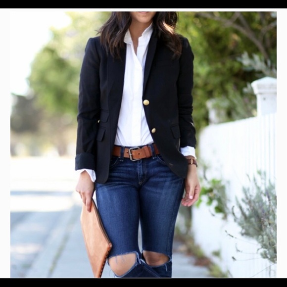 J. Crew black schoolboy blazer jacket style 05157 - Picture 2 of 11